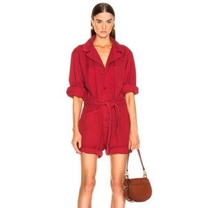 NILI LOTAN Ariana Jumpsuit sun kissed red size cs